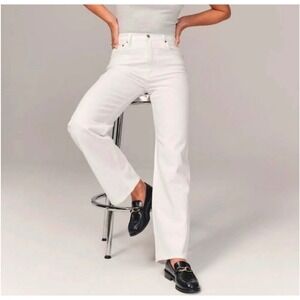Abercrombie & Fitch The 90s Relaxed Jeans Womens 35 White Curve Love High Rise
